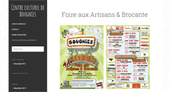 Desktop Screenshot of centrecultureldebougnies.com